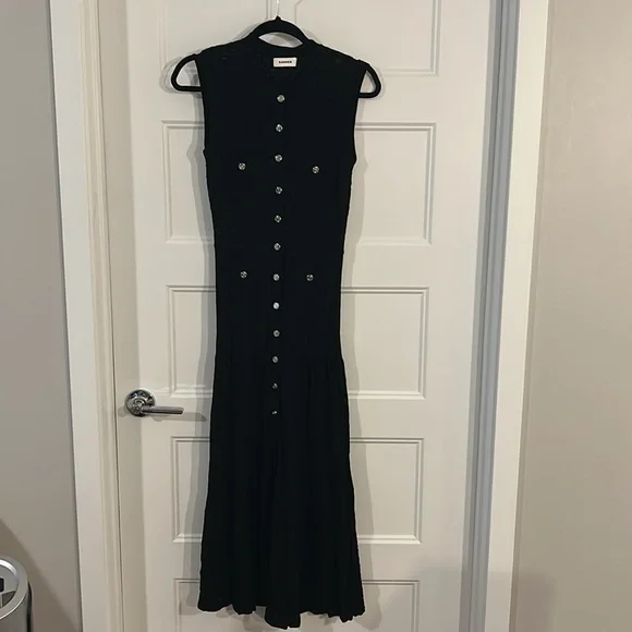 SANDRO Tuileries Sleeveless Pointelle Dress EUC NWOT - Picture 4 of 10